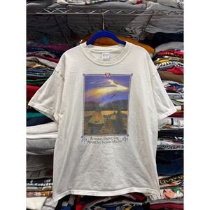 Vintage Gildan Running Strong For American Indian Youth Graphic T-Shirt Mens L